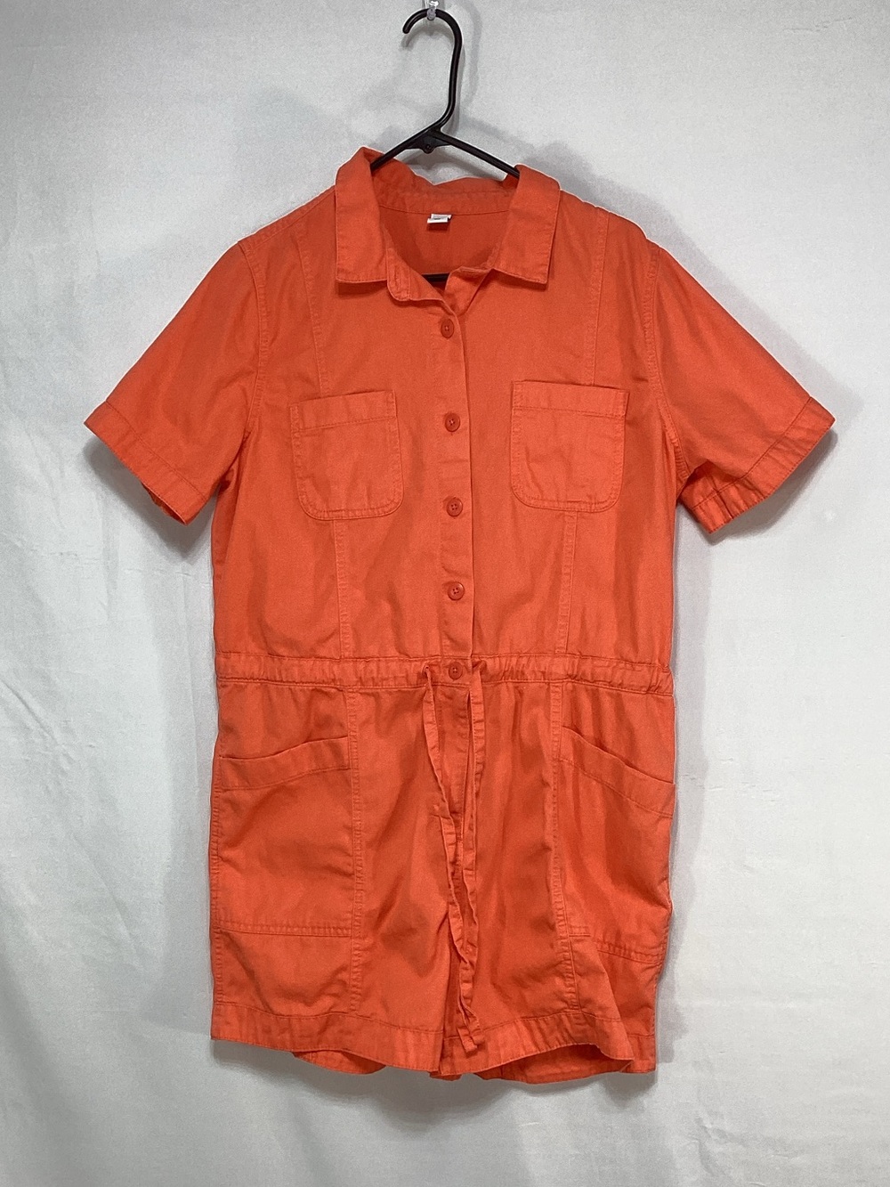 Old Navy Large Orange Short-Sleeve Utility Romper
